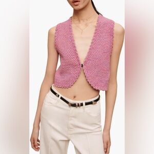 Maje Mantra Tweed Cropped Vest